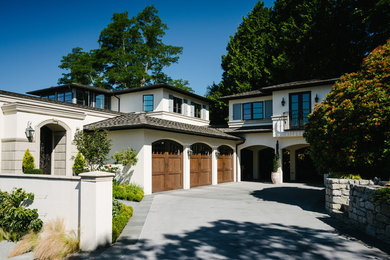 Inspiration for a mediterranean exterior home remodel in Seattle
