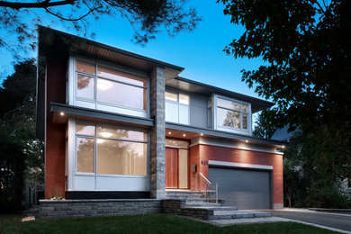 Contemporary exterior home idea in Ottawa