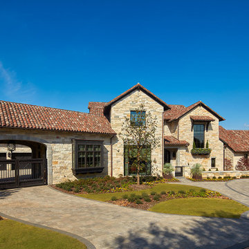 Westlake Texas Stone Exterior with Tile Roof