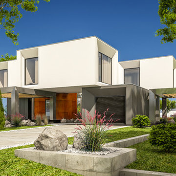 White & Gray Modern Exterior