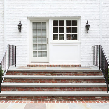 White Brick Colonial - Back Entry