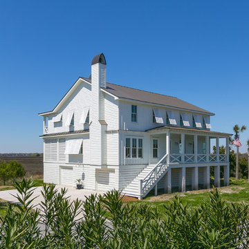 White Island White House Beach Home Exterior Shutters