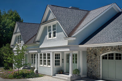 Inspiration for a timeless exterior home remodel in Manchester