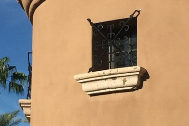 Mediterranean house exterior in Phoenix.