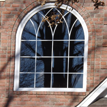 Window Replacement with Beautiful Gothic Grid Patterns and Large Colonial Arch