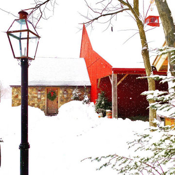 Winter Wonderland with French Quarter Post Lantern