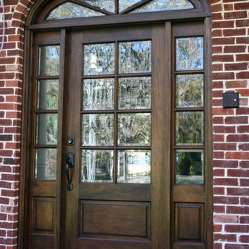 Wood Door with Beveled glass