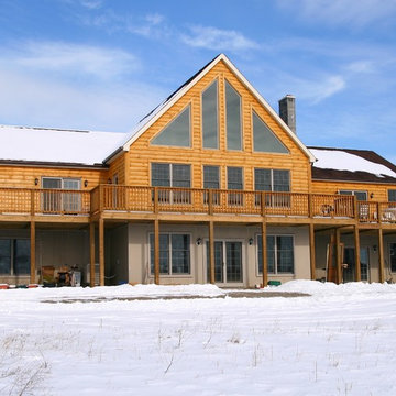 Wood-siding winter home