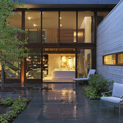 Inspiration for a contemporary wood exterior home remodel in Baltimore