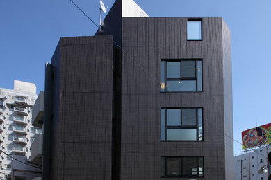 Ejemplo de fachada contemporánea de tamaño medio