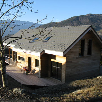 Ancienne vue, depuis la route du col des Ayes.