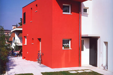 Cette photo montre une façade de maison moderne.