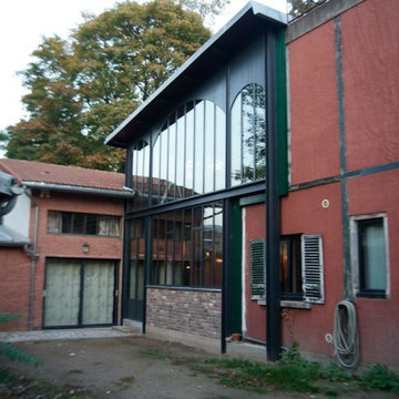 Extension de maison en structure métalliques