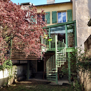 Extension jardin d'hiver suspendu