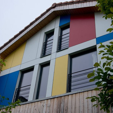 facade jardin, detail Mondrian