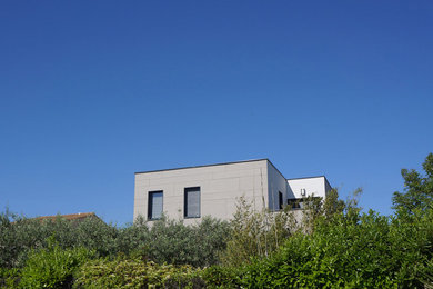This is an example of a contemporary house exterior in Montpellier.
