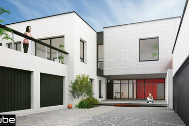 Contemporary house exterior in Le Havre.