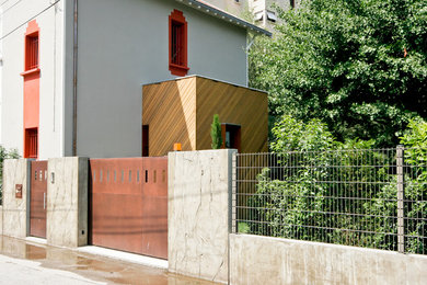 Idée de décoration pour une façade de maison.