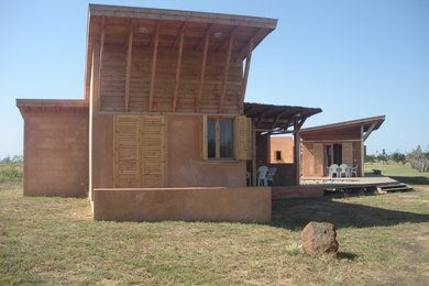 Aménagement d'une façade de maison campagne.