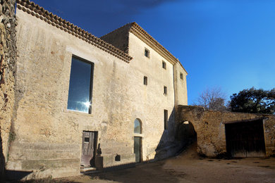 Exemple d'une façade de maison méditerranéenne.