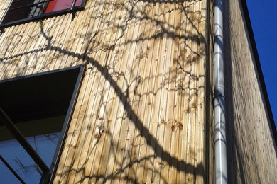 Cette image montre une façade de maison rustique.