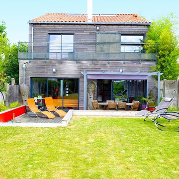 Une maison atypique à ossature en bois
