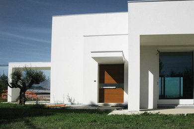 Esempio della facciata di una casa contemporanea