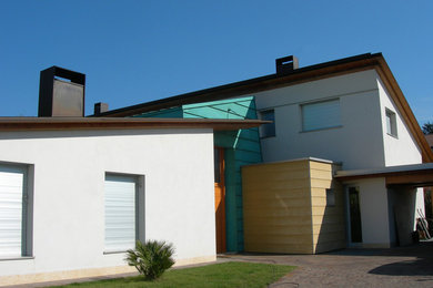 Foto della facciata di una casa eclettica
