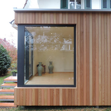 Casa modulare in legno Ecospace - dettaglio vetrata