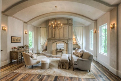Inspiration for a rustic family room remodel in Houston