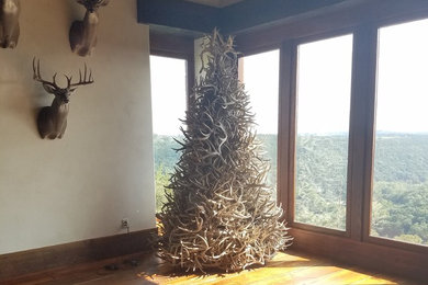 14' 6" Tall 6' Wide Antler Christmas Tree on Wheels