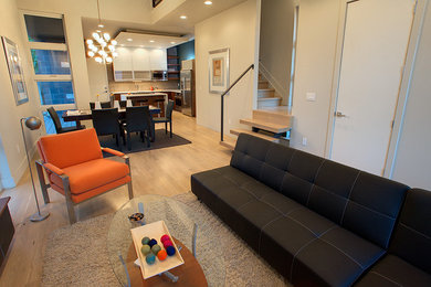Family room - modern family room idea in Denver