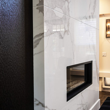 2-story Floor to Ceiling wall Fireplace Surround.