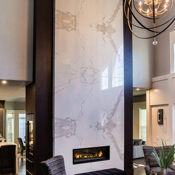 2-story Floor to Ceiling wall Fireplace Surround.