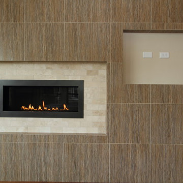 20x20 Porcelain Tile Fireplace in Englewood, CO