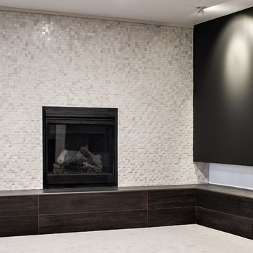 3D Mosaic Tile Fireplace Surround