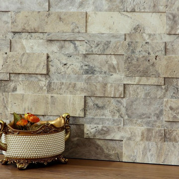 3d Natural Stone Wall Cladding - Silver Travertine