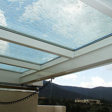 400 square foot retractable skylight on New Mexico dream home