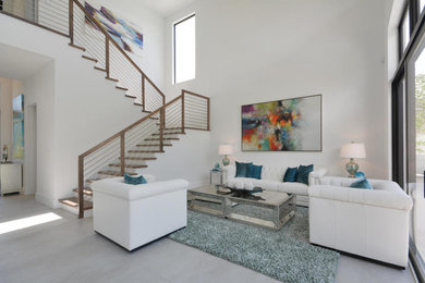 Inspiration for a modern family room remodel in Miami