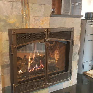 864 - See Thru Gas Fireplace