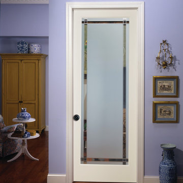 9-Lite Obscure Decorative Glass Interior Door