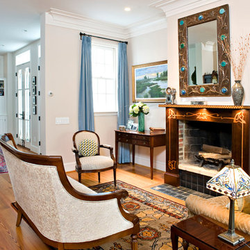 A hip townhome living room