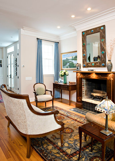 Traditional Living Room by Margo Downing Interiors