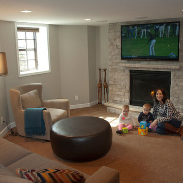 A Warm Family Room Just in Time for the Twins