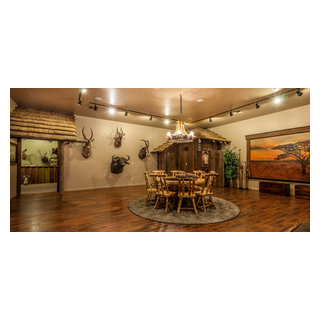 African Safari Game Room & Hunting/Fishing Trophy Room - Rustic - Family  Room - Sacramento - by Design Classics