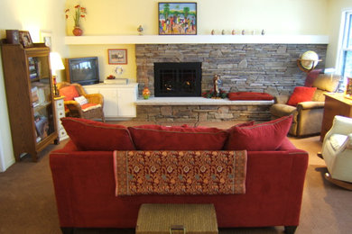 Family room - transitional family room idea in Other