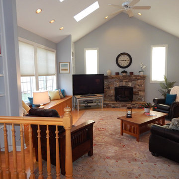 After Photo: Contemporary Colonial Family Room