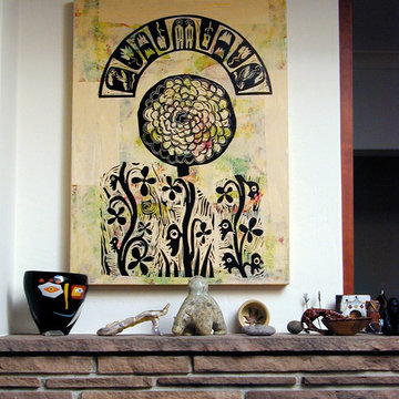Art over Mantle, Fireplace