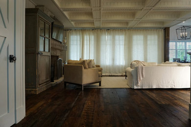 Источник вдохновения для домашнего уюта: гостиная комната в стиле рустика