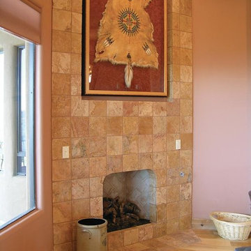 Authentic Durango Ancient Dorado™ Fireplace and Wall